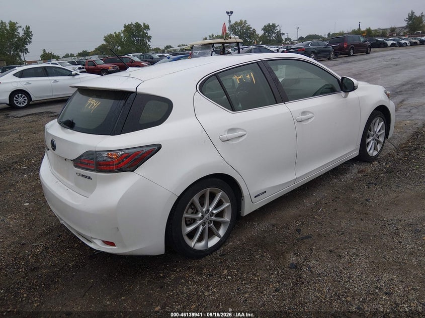 LEXUS CT 200H 2013 VIN JTHKD5BH6D2157487