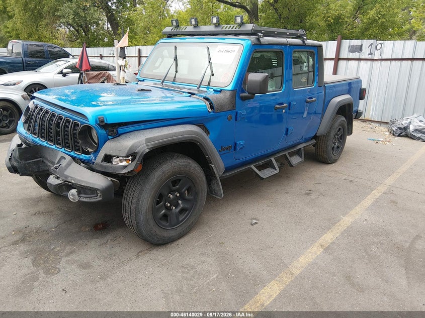 Vin: 1c6hjtag3rl100660, lot: 46639763, jeep gladiator sport 20242