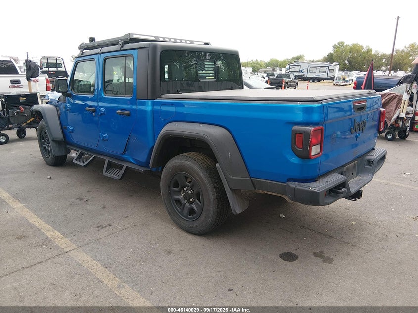 Vin: 1c6hjtag3rl100660, lot: 46639763, jeep gladiator sport 20243