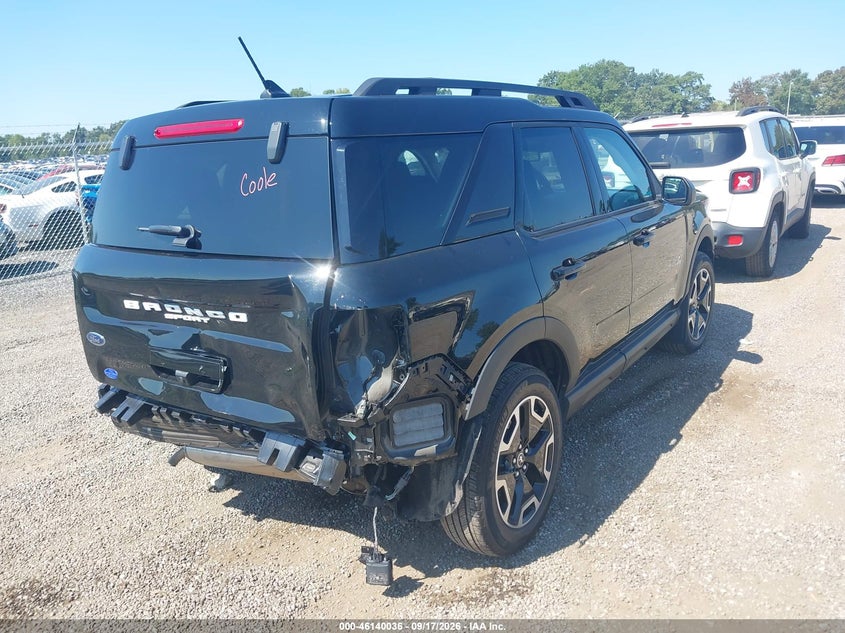 Vin: 3fmcr9c69rrf62737, lot: 46639770, ford bronco sport outer banks 20244