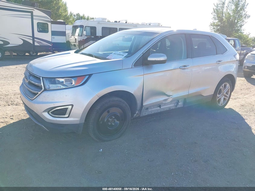 Vin: 2fmpk4k98jbc07503, lot: 46639792, ford edge titanium 20182