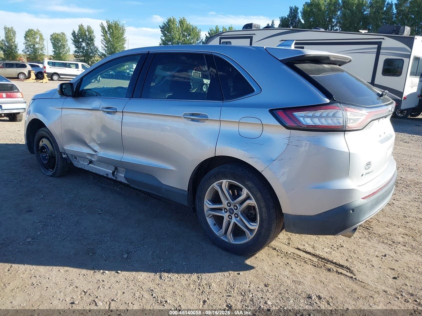 Vin: 2fmpk4k98jbc07503, lot: 46639792, ford edge titanium 20183