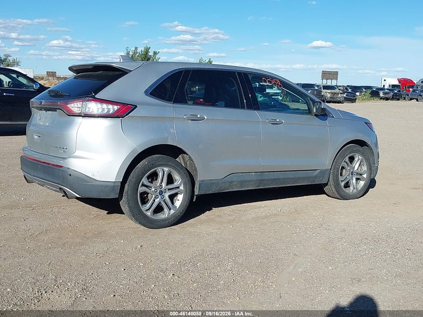 Vin: 2fmpk4k98jbc07503, lot: 46639792, ford edge titanium 20184