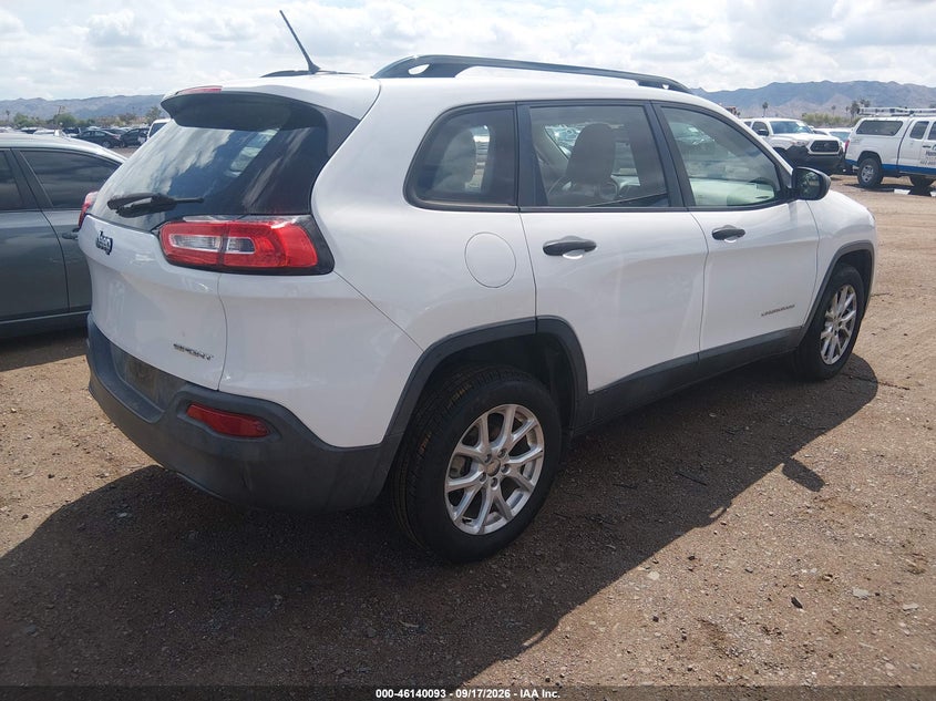 Vin: 1c4pjlab1gw125822, lot: 46639827, jeep cherokee sport 20164