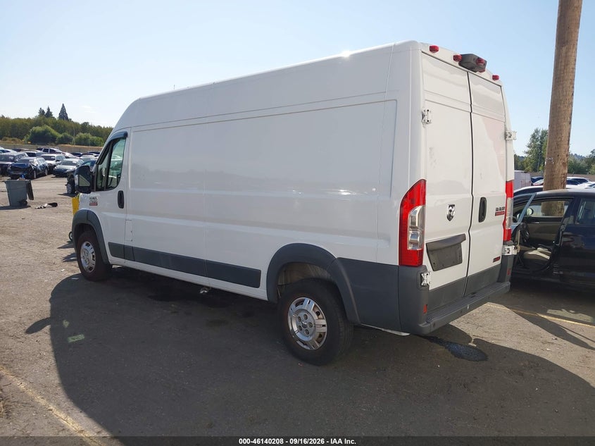 Vin: 3c6trvdd0ee131030, lot: 46639942, ram promaster 2500 high roof 20143