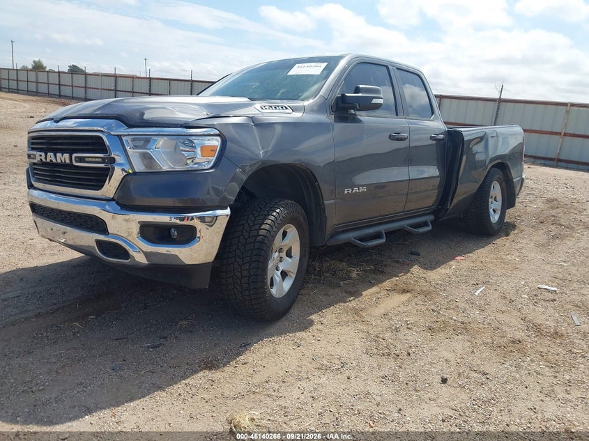 Vin: 1c6srfbtxmn762213, lot: 46640000, ram 1500 big horn  4x4 6'4 box 20212
