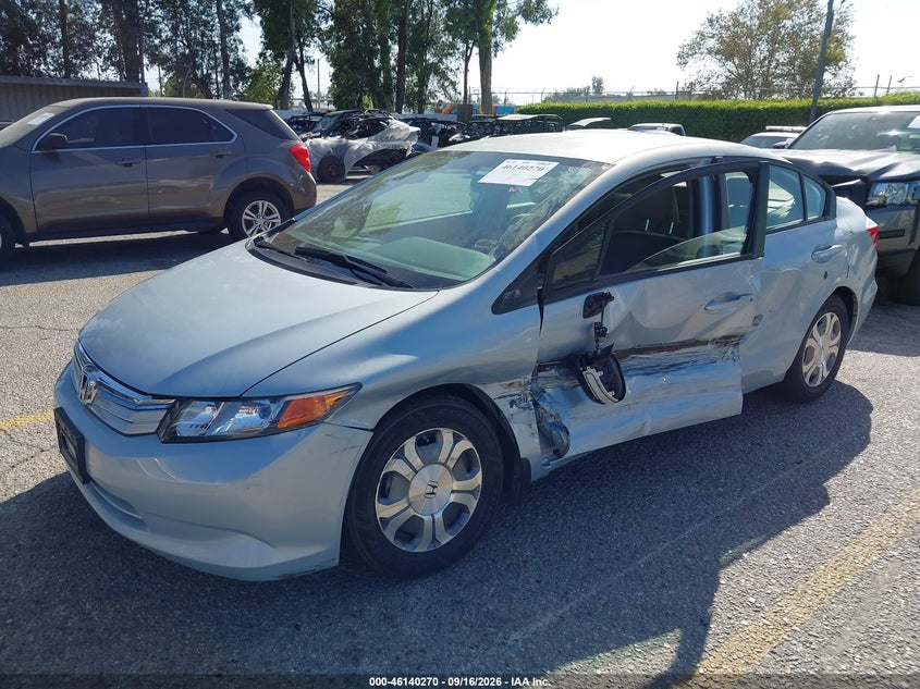 Vin: jhmfb4f29cs001191, lot: 46640004, honda civic hybrid 20122