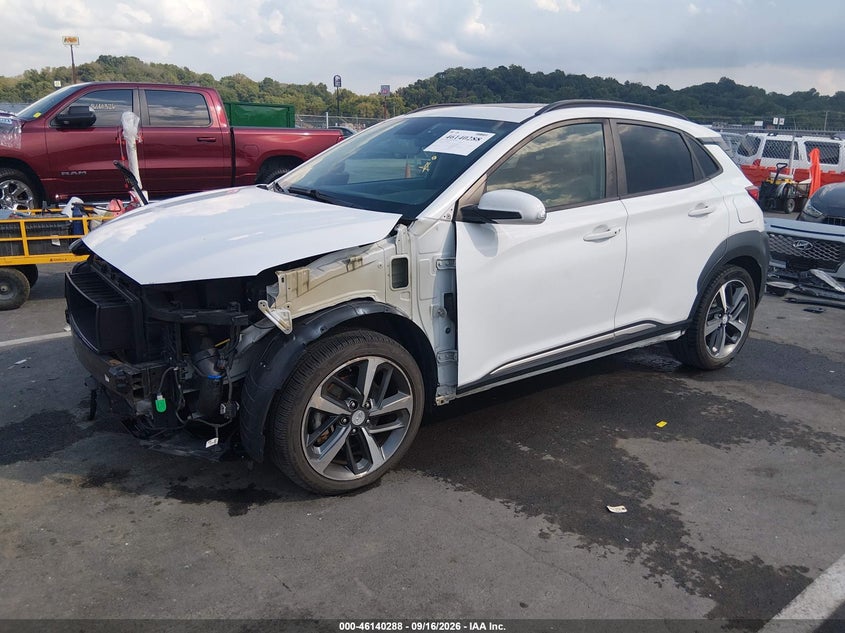 Vin: km8k33a54ju093994, lot: 46640022, hyundai kona limited 20182