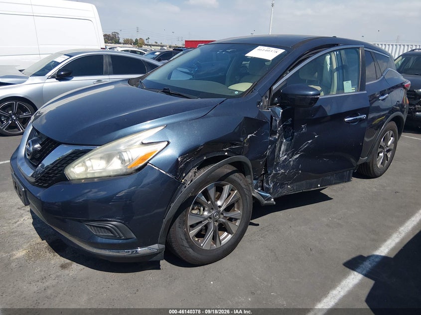 Vin: 5n1az2mg9hn117938, lot: 46640112, nissan murano s 20172