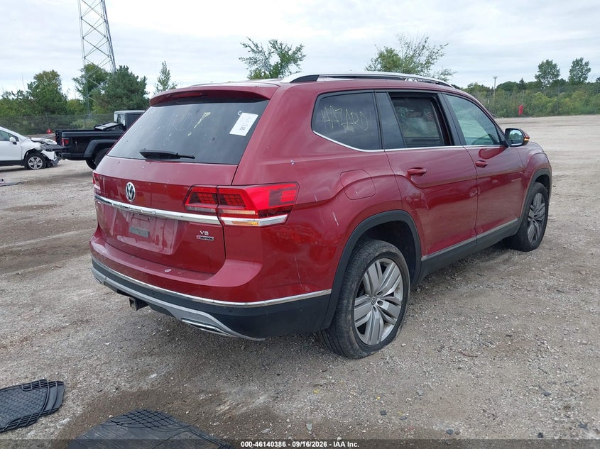 Vin: 1v2mr2ca3kc538134, lot: 46640120, volkswagen atlas 3.6l v6 sel 20194