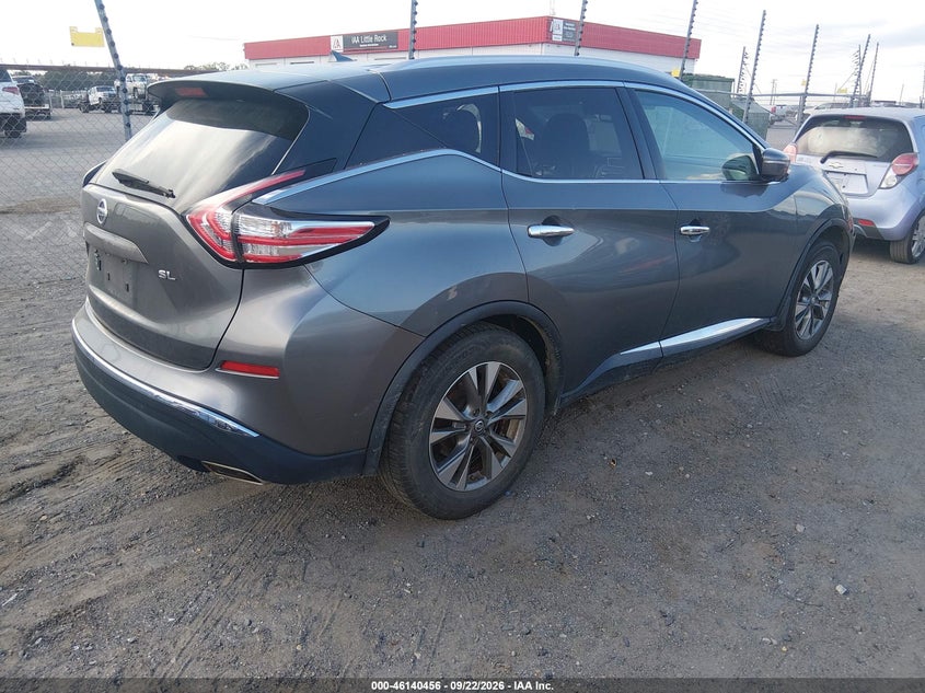 Vin: 5n1az2mg8fn282750, lot: 46640190, nissan murano sl 20154