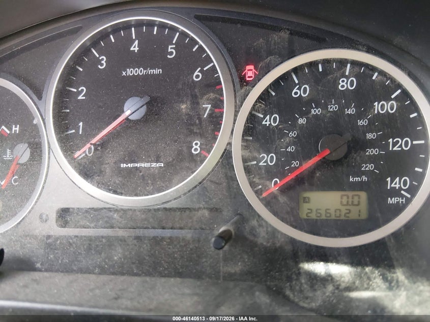 SUBARU IMPREZA 2006 VIN JF1GD79636G517561