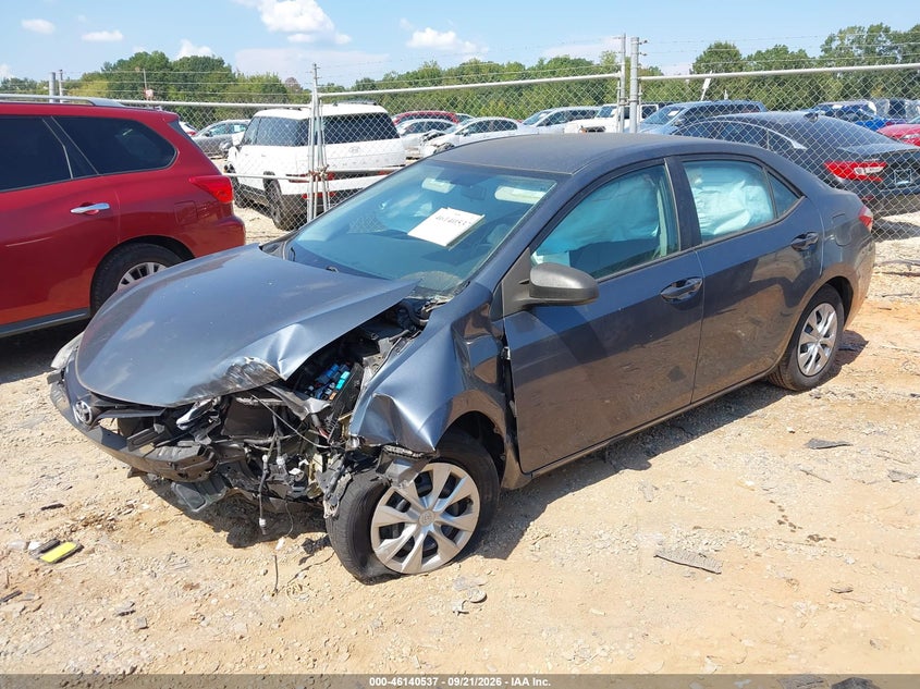 2016 Toyota Corolla L, Front End, IAAI, VIN 5YFBURHE9GP449436 — photo 2
