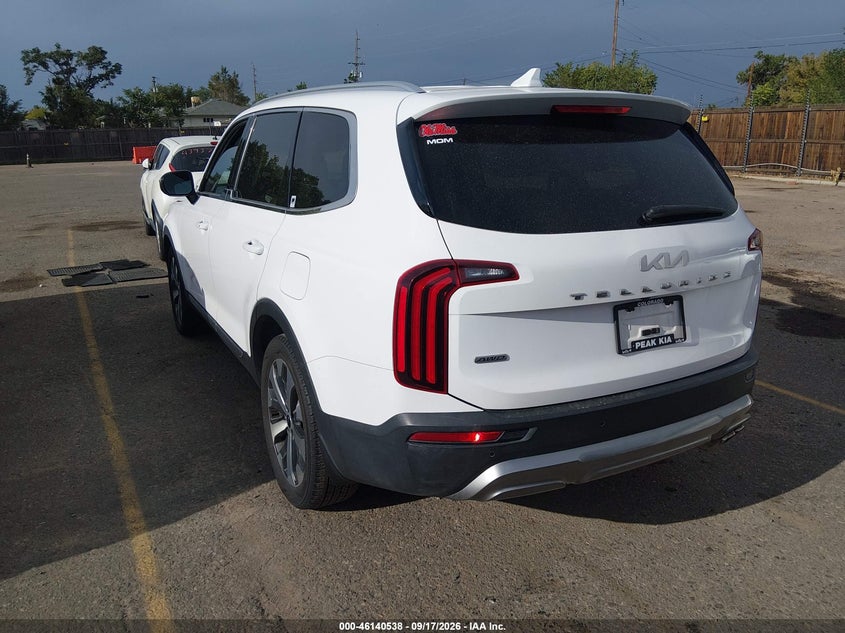 Vin: 5xyp3dhc5ng259029, lot: 46640272, kia telluride ex 20223