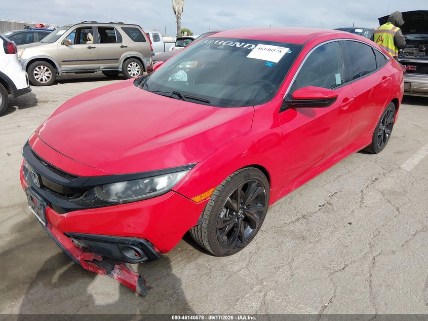Vin: 2hgfc2f81kh501263, lot: 46640312, honda civic sport 20192