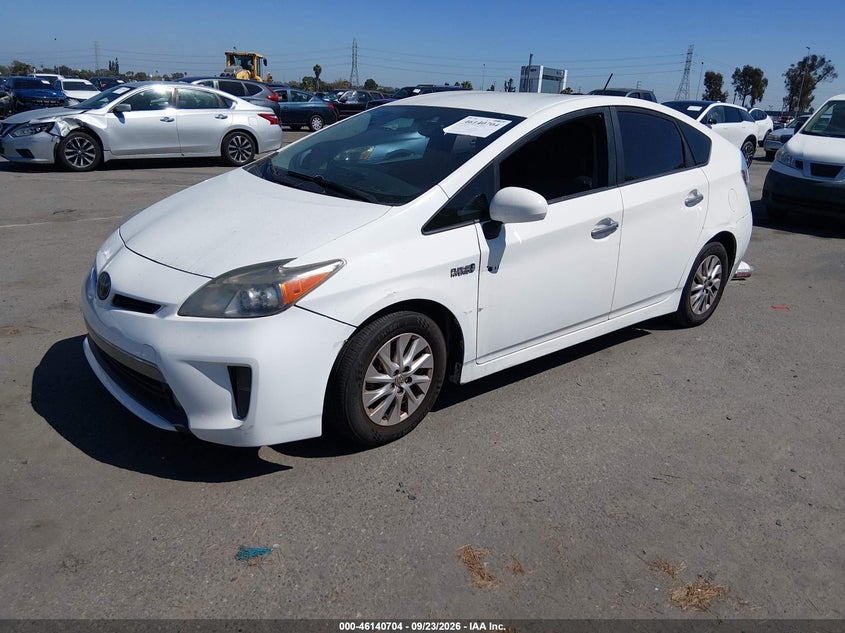 Vin: jtdkn3dp2e3052383, lot: 46640437, toyota prius plug-in advanced 20142