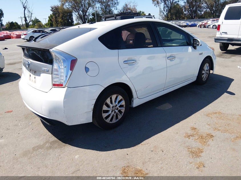 Vin: jtdkn3dp2e3052383, lot: 46640437, toyota prius plug-in advanced 20144