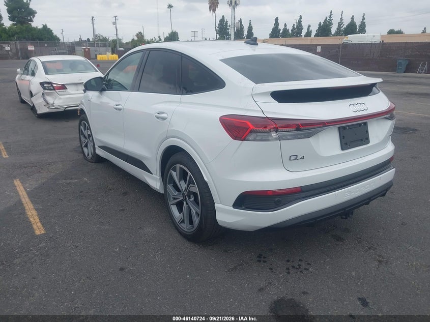 Vin: wa12ubfz0sp059326, lot: 46640458, audi q4 sportback e-tron premium 55 quattro 20253