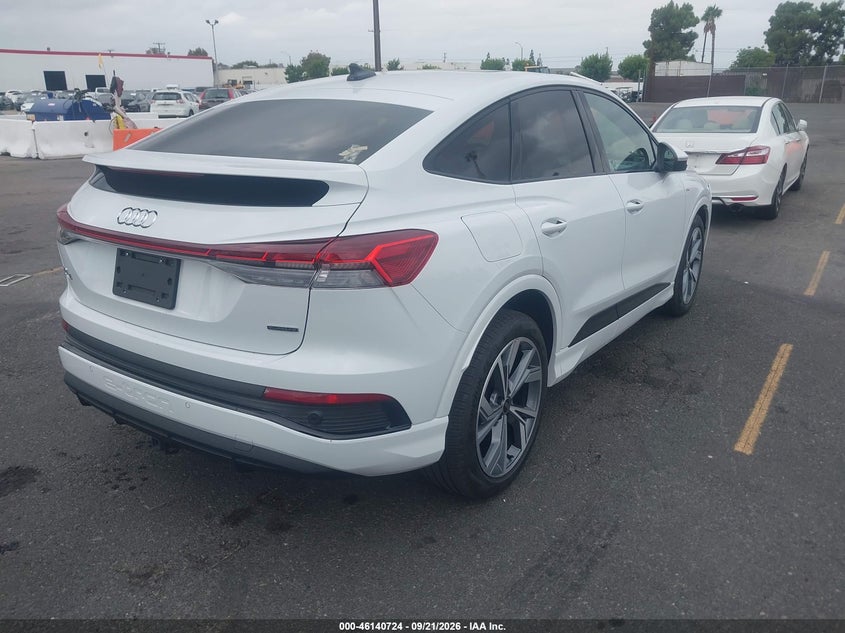 Vin: wa12ubfz0sp059326, lot: 46640458, audi q4 sportback e-tron premium 55 quattro 20254