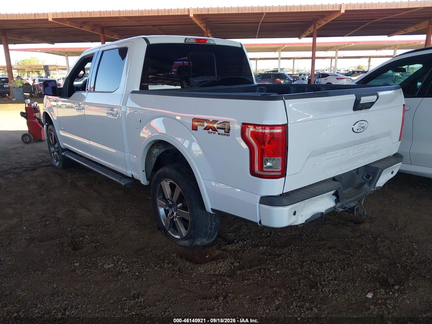 Vin: 1ftew1eg5fkd58465, lot: 46640655, ford f-150 xlt 20153