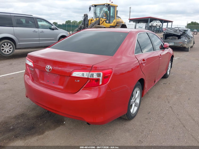 Vin: 4t1bf1fk3cu560528, lot: 46640830, toyota camry le 20124