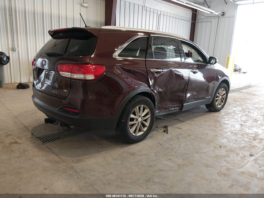 Vin: 5xypgda56hg278239, lot: 46640844, kia sorento 3.3l lx 20174