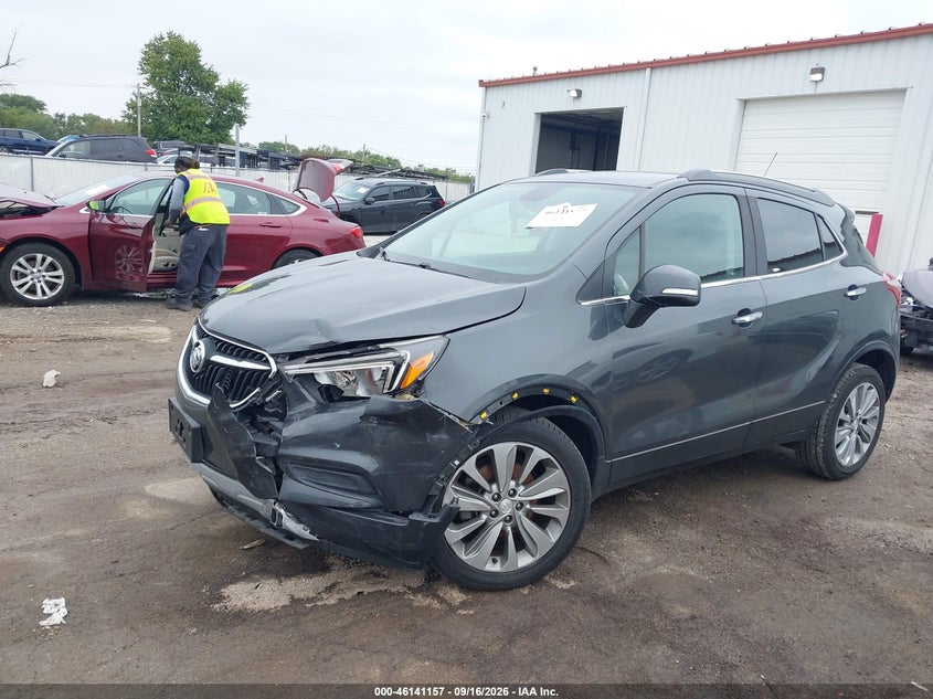 Vin: kl4cjasb7jb667646, lot: 46640891, buick encore preferred 20182