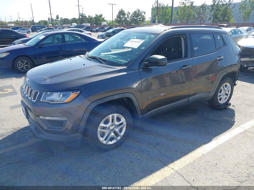 Vin: 3c4njcab2jt254883, lot: 46640897, jeep compass sport fwd 20182