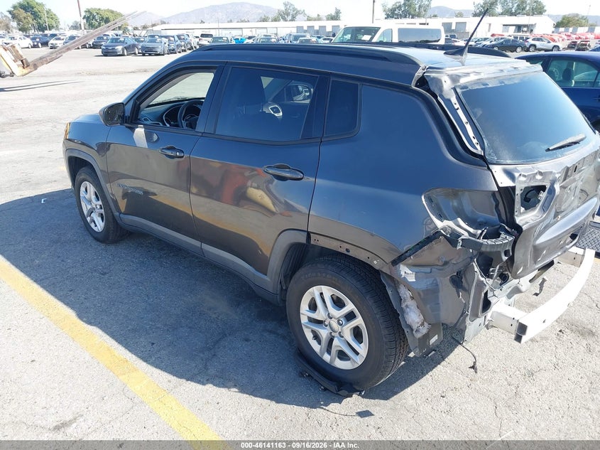 Vin: 3c4njcab2jt254883, lot: 46640897, jeep compass sport fwd 20183