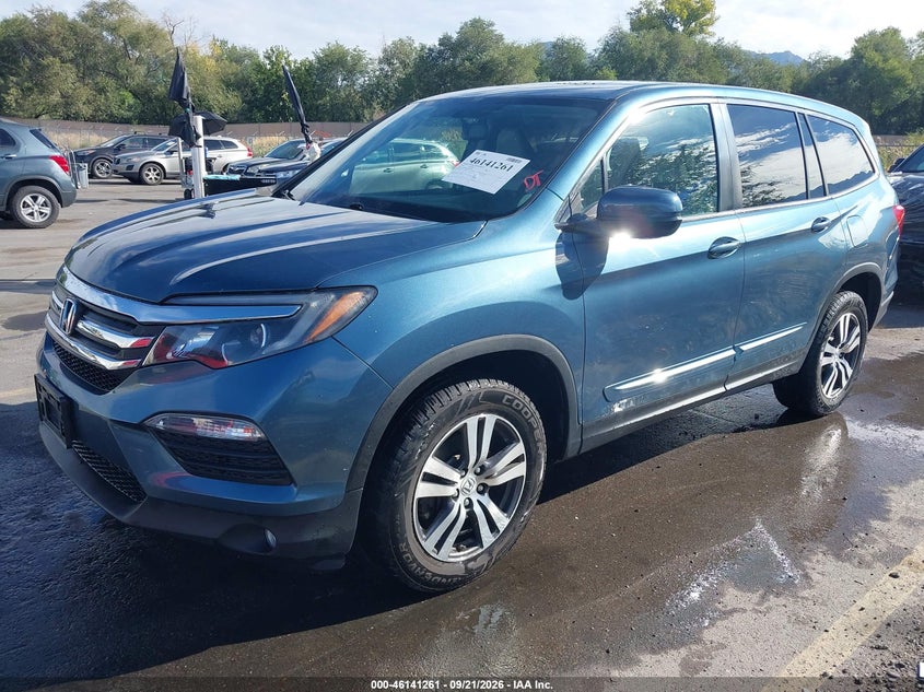 Vin: 5fnyf6h82gb071517, lot: 46640995, honda pilot ex-l 20162