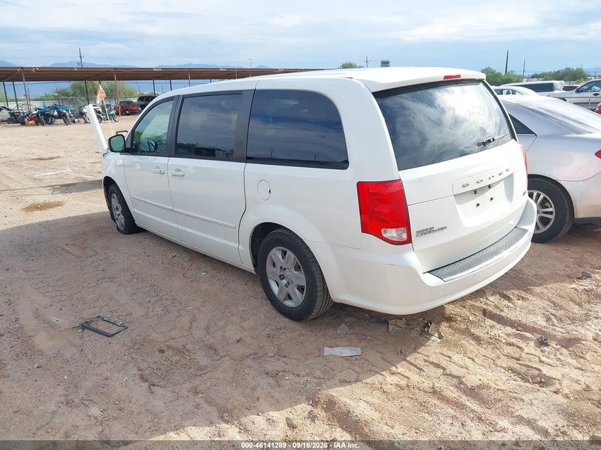 Vin: 2c4rdgbgxcr351488, lot: 46641023, dodge grand caravan se/avp 20123