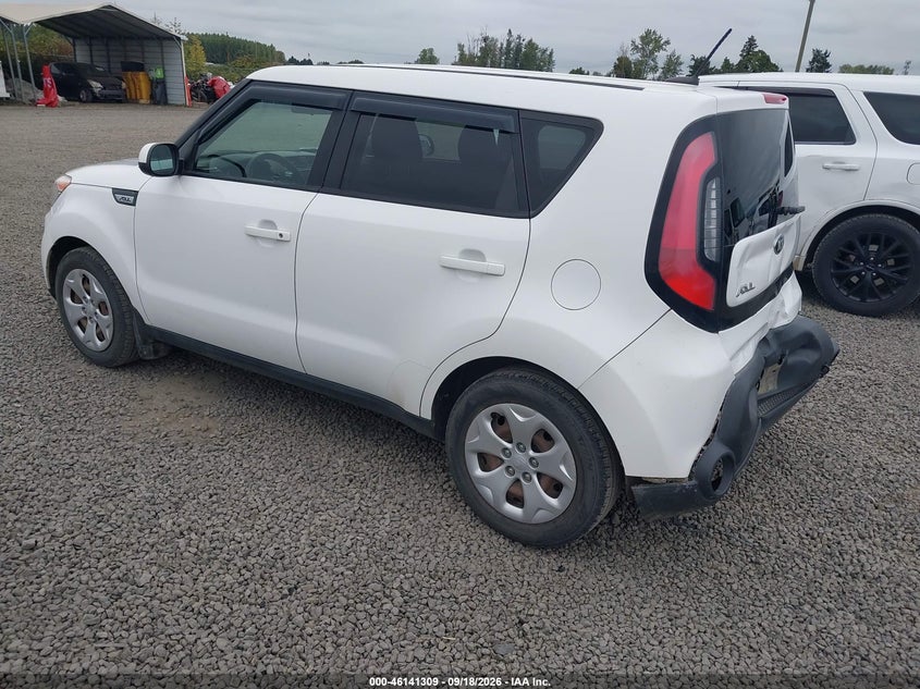 Vin: kndjn2a26f7133170, lot: 46641043, kia soul 20153