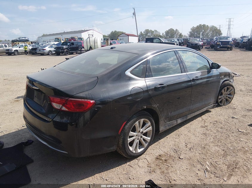 Vin: 1c3cccab9fn527458, lot: 46641212, chrysler 200 limited 20154