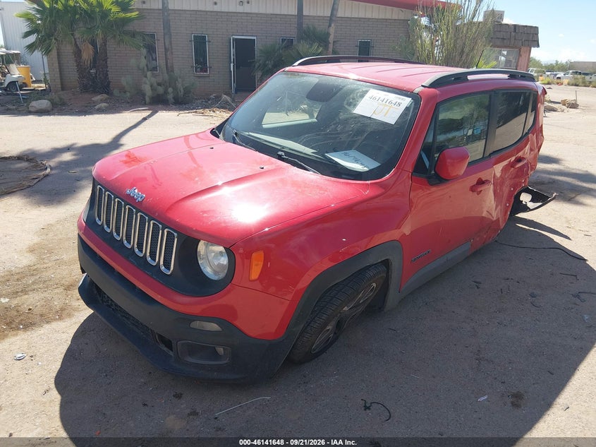 Vin: zaccjabt1gpe03075, lot: 46641382, jeep renegade latitude 20162