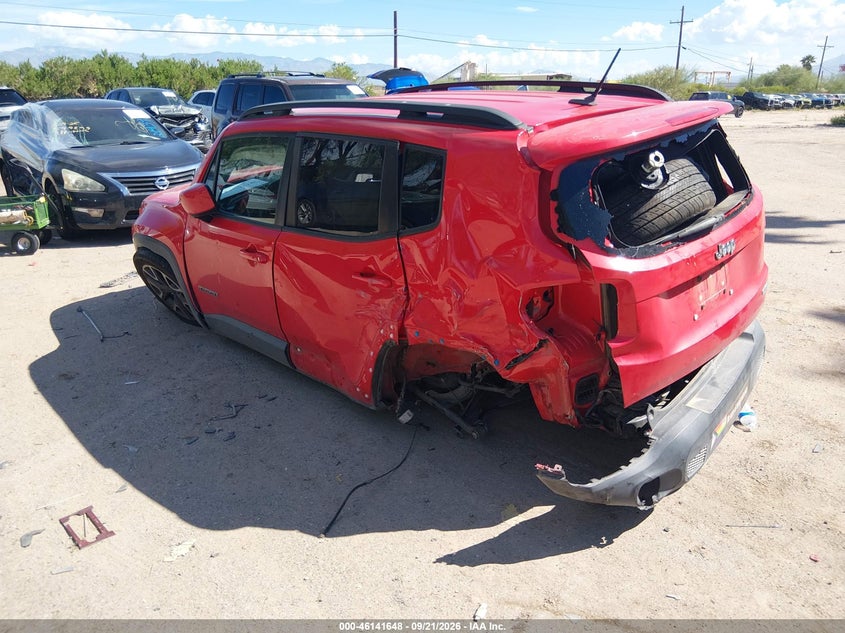 Vin: zaccjabt1gpe03075, lot: 46641382, jeep renegade latitude 20163
