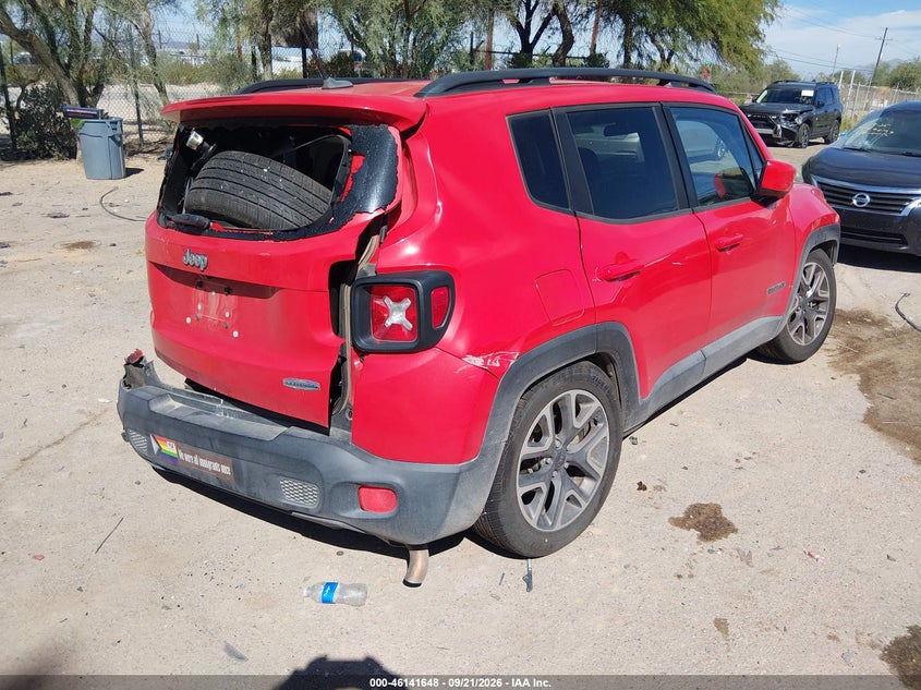 Vin: zaccjabt1gpe03075, lot: 46641382, jeep renegade latitude 20164