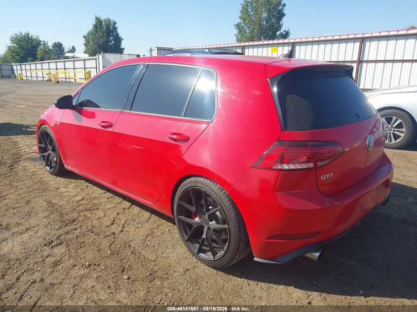 Vin: 3vw447au3jm252143, lot: 46641421, volkswagen golf gti 2.0t autobahn/2.0t s/2.0t se 20183