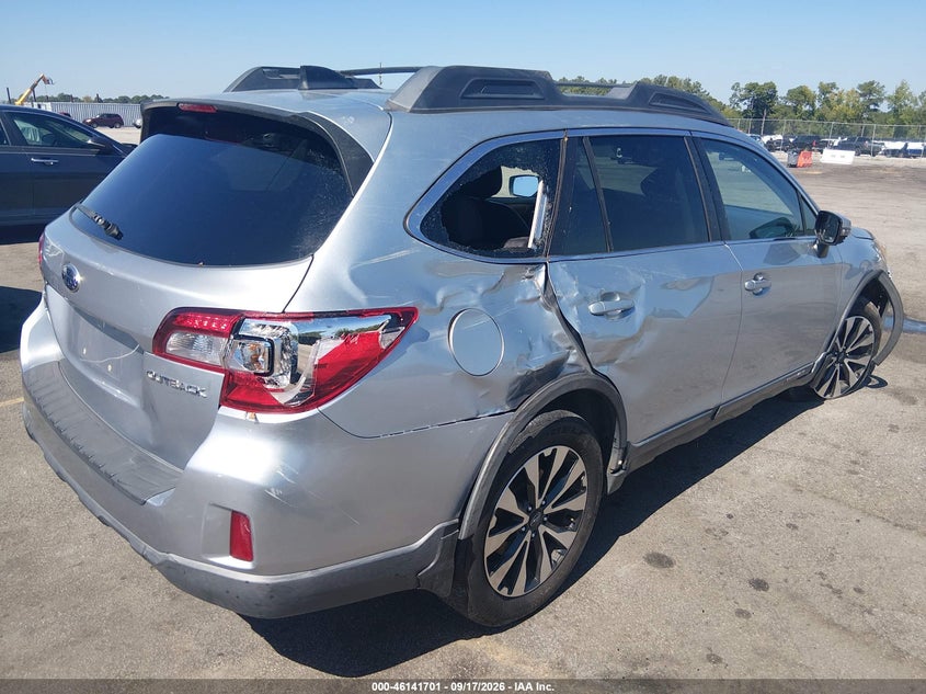 Vin: 4s4bsbnc2g3319339, lot: 46641435, subaru outback 2.5i limited 20164