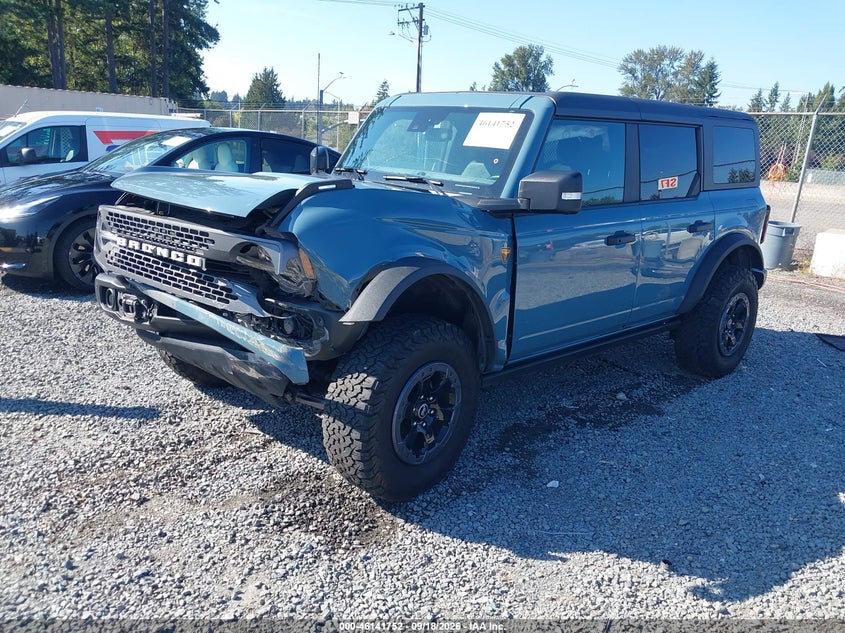 Vin: 1fmee5dpxnlb84649, lot: 46641486, ford bronco badlands 20222