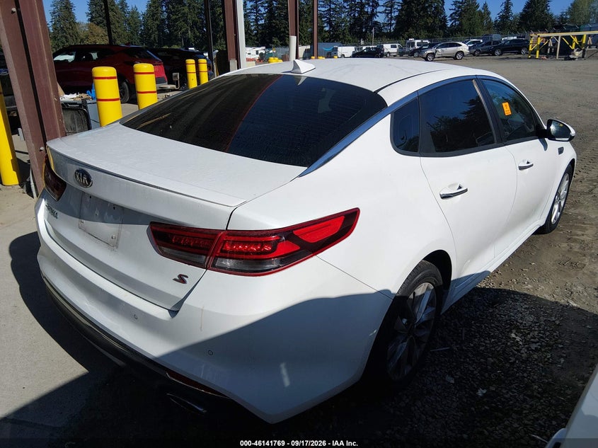 Vin: 5xxgt4l30jg234237, lot: 46641503, kia optima s 20184