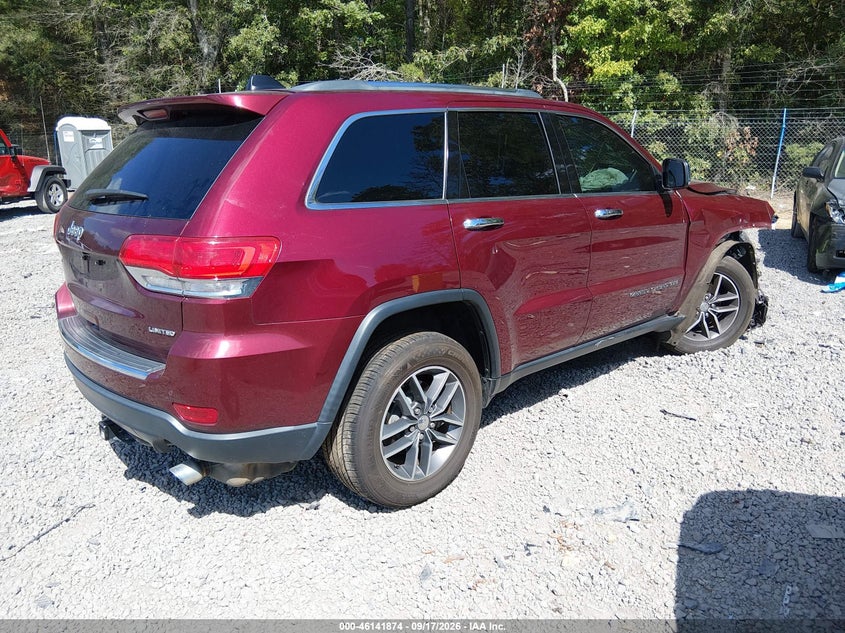 Vin: 1c4rjebg7jc159352, lot: 46641608, jeep grand cherokee limited 4x2 20184