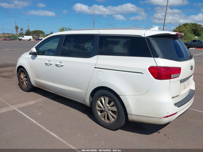Vin: kndmb5c19g6196993, lot: 46641790, kia sedona lx 20163