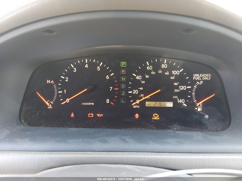 LEXUS ES 300 2000 VIN JT8BF28G6Y5083886