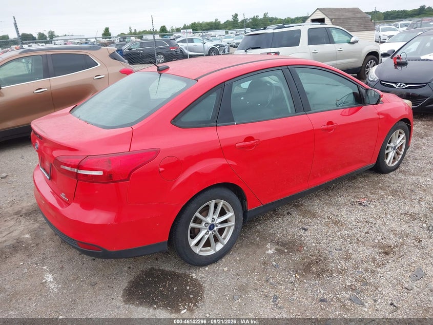 Vin: 1fadp3f24fl209617, lot: 46642053, ford focus se 20154