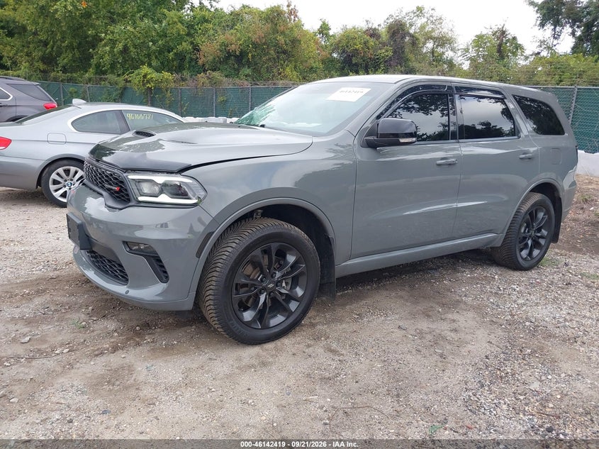 Vin: 1c4rdjdgxmc627396, lot: 46642176, dodge durango gt plus awd 20212
