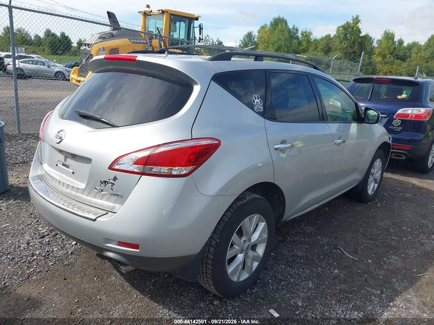 Vin: jn8az1mw6ew516385, lot: 46642258, nissan murano sl 20144