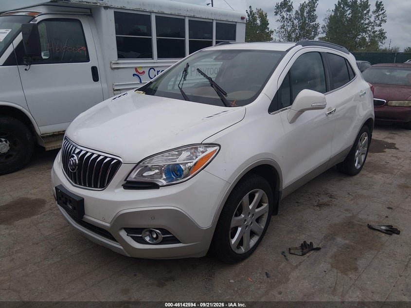 Vin: kl4cjhsb9fb199810, lot: 46642351, buick encore premium 20152