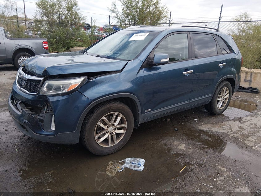 Vin: 5xyktda68eg481854, lot: 46642384, kia sorento lx 20142