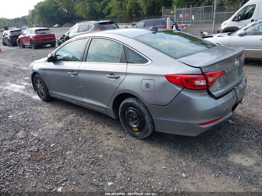 Vin: 5npe24afxfh076525, lot: 46642463, hyundai sonata se 20153