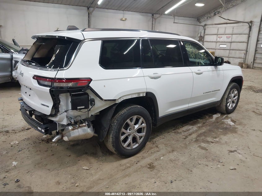 Vin: 1c4rjkbgxn8564547, lot: 46642470, jeep grand cherokee l limited 4x4 20224